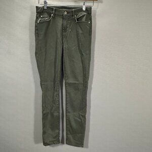 7 For All Mankind Jeans Womens 26 Skinny Green Cotton Stretch Pockets